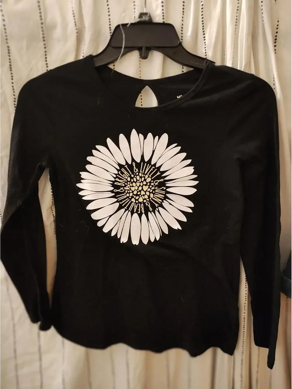 Justice Girls Shirt - Long Sleeve - Size 10 - Lively, Sunny, Beautiful, Bright
